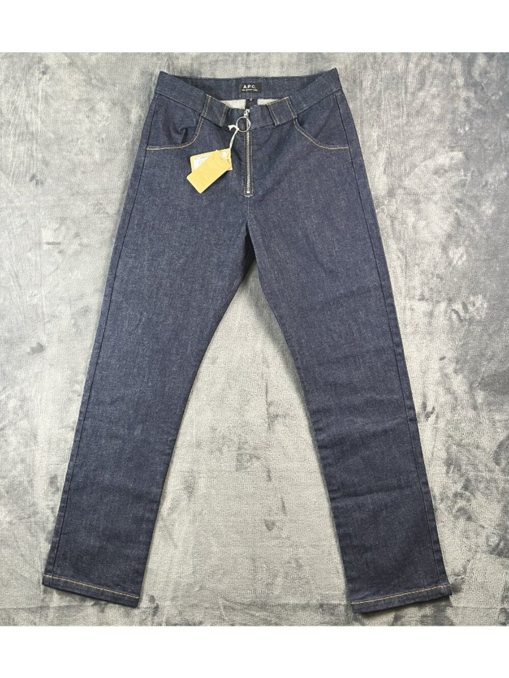 A.P.C. Denim FR Jeans Women's Size 42EU (US 12) Anna Indigo Delave Zipper Front - Picture 2 of 11
